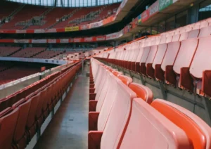 Empty football stadium